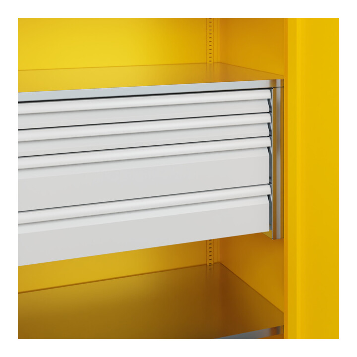 C+P Armoire à charges lourdes Acurado Pro 1950 x 1000 x 600 mm Jaune signalisation