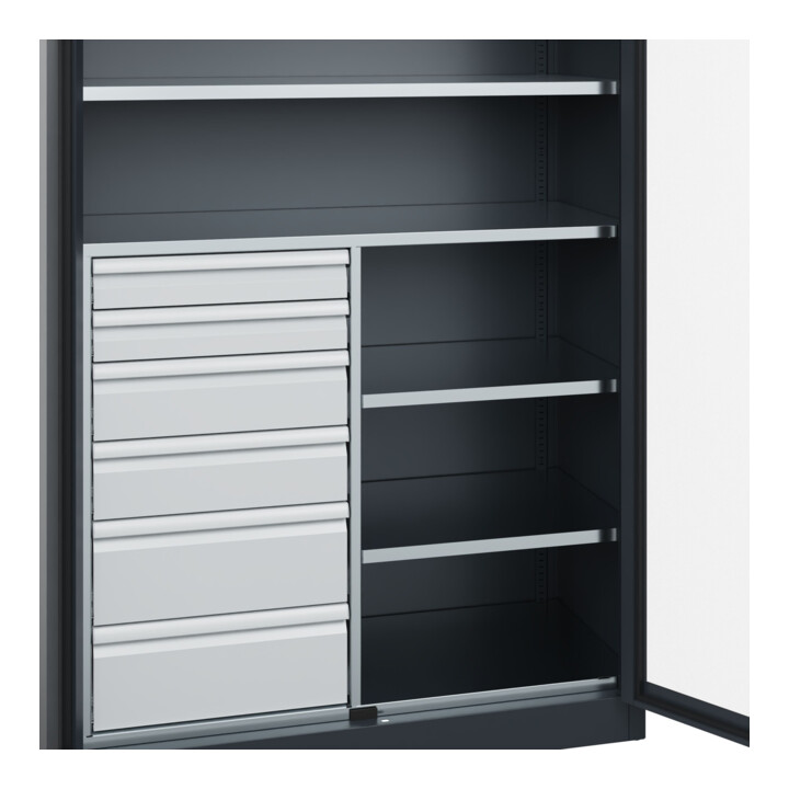 C+P Armoire à charges lourdes Acurado Pro 1950 x 1200 x 500 mm 7016/7016