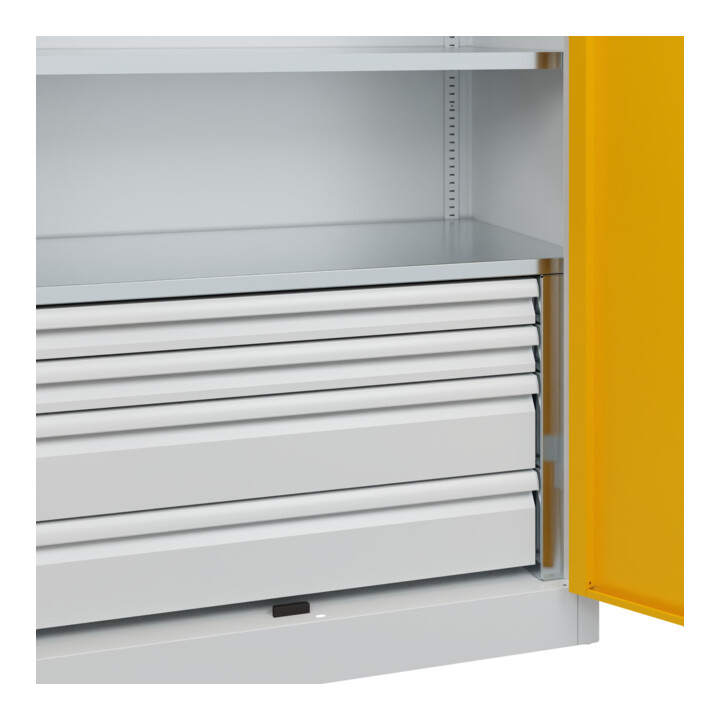C+P Armoire à charges lourdes Acurado Pro 1950 x 1200 x 500 mm 7035/1004