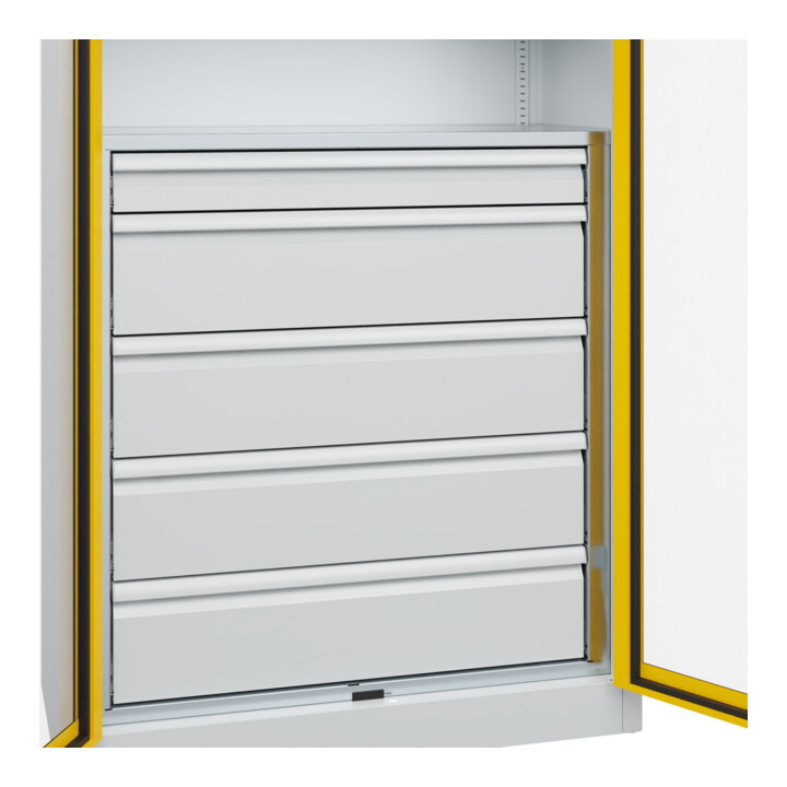 C+P Armoire à charges lourdes Acurado Pro 1950 x 1200 x 500 mm 7035/1023