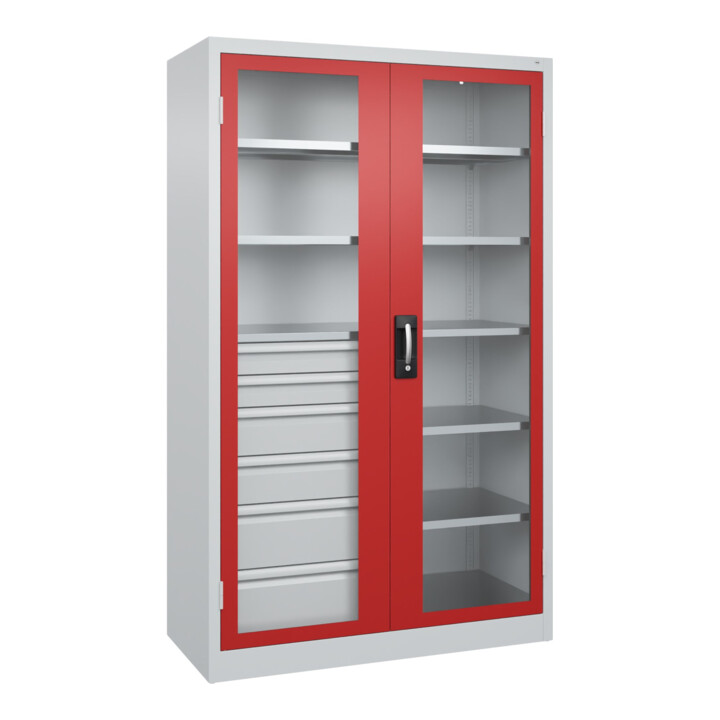 C+P Armoire à charges lourdes Acurado Pro 1950 × 1200 × 500 mm 7035/3000