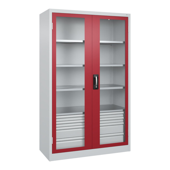 C+P Armoire à charges lourdes Acurado Pro 1950 x 1200 x 500 mm 7035/3003