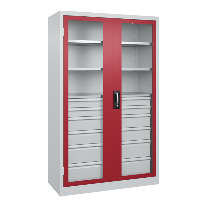 C+P Armoire à charges lourdes Acurado Pro 1950 x 1200 x 500 mm 7035/3003