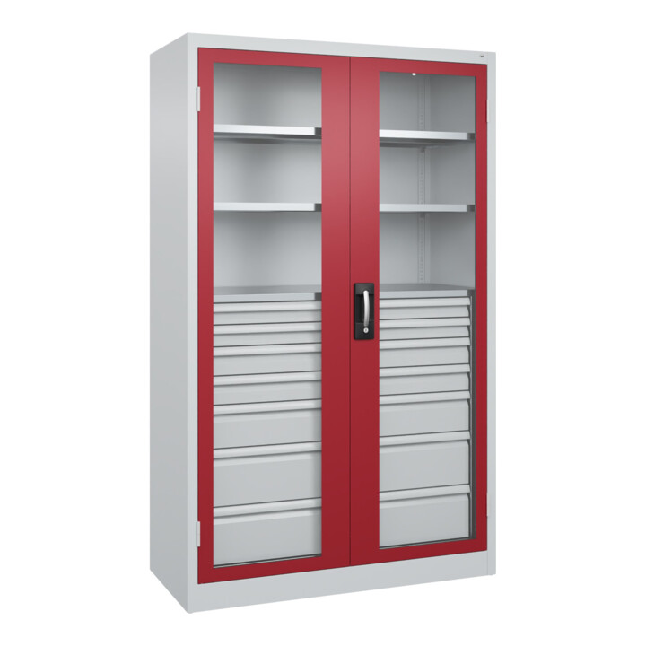 C+P Armoire à charges lourdes Acurado Pro 1950 x 1200 x 500 mm 7035/3003