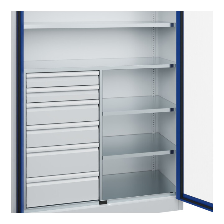 C+P Armoire à charges lourdes Acurado Pro 1950 x 1200 x 500 mm 7035/5010