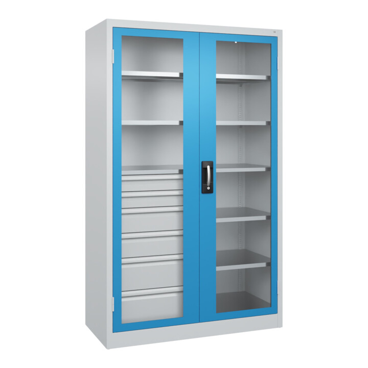 C+P Armoire à charges lourdes Acurado Pro 1950 x 1200 x 500 mm 7035/5012