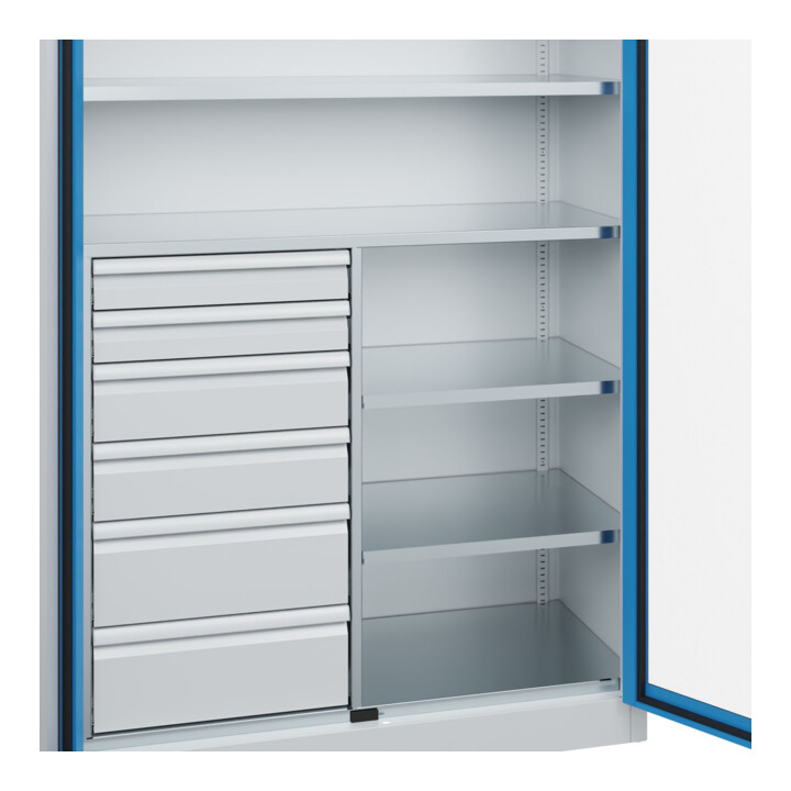 C+P Armoire à charges lourdes Acurado Pro 1950 x 1200 x 500 mm 7035/5012