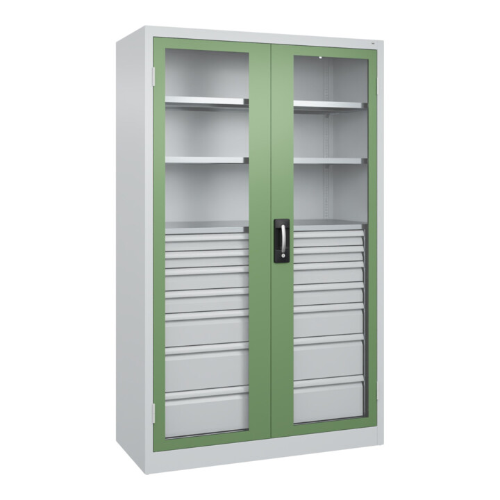 C+P Armoire à charges lourdes Acurado Pro 1950 x 1200 x 500 mm 7035/6011