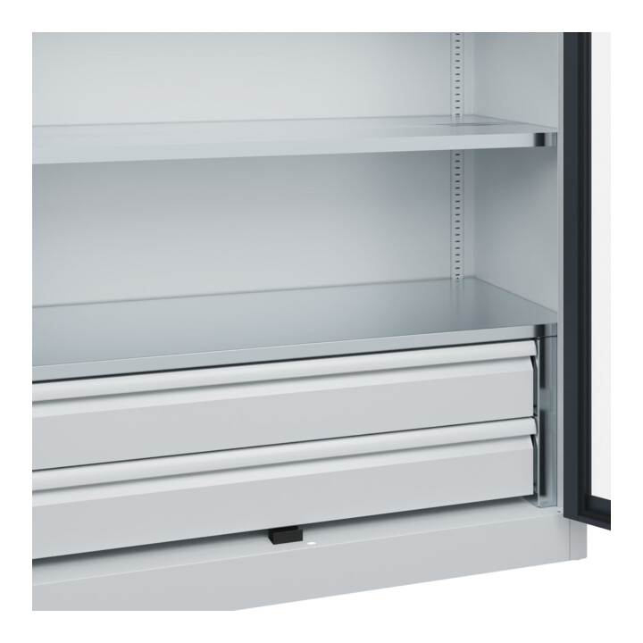 C+P Armoire à charges lourdes Acurado Pro 1950 x 1200 x 500 mm 7035/7016