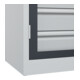C+P Armoire à charges lourdes Acurado Pro 1950 x 1200 x 500 mm 7035/7016