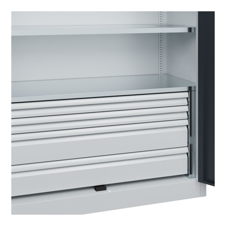 C+P Armoire à charges lourdes Acurado Pro 1950 x 1200 x 500 mm 7035/7016
