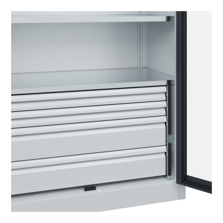 C+P Armoire à charges lourdes Acurado Pro 1950 x 1200 x 500 mm 7035/7016