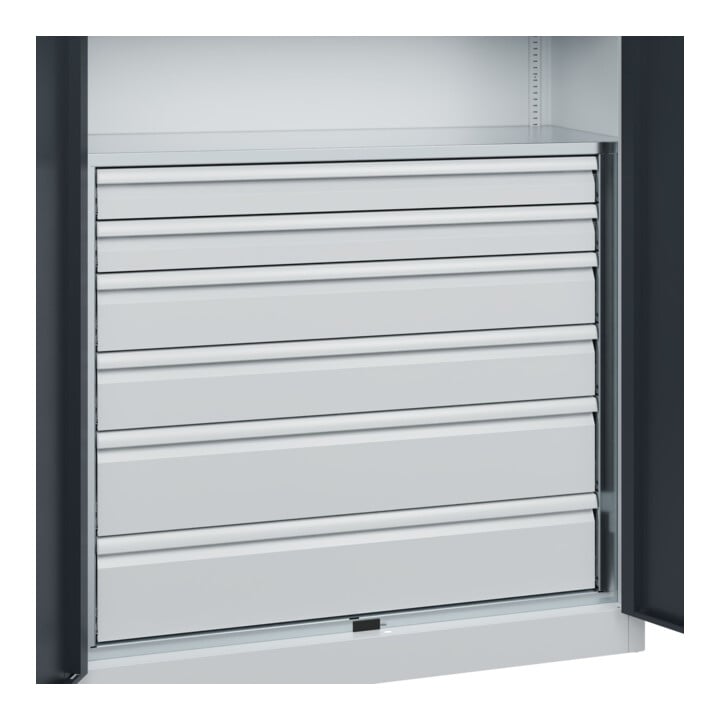 C+P Armoire à charges lourdes Acurado Pro 1950 x 1200 x 500 mm 7035/7016