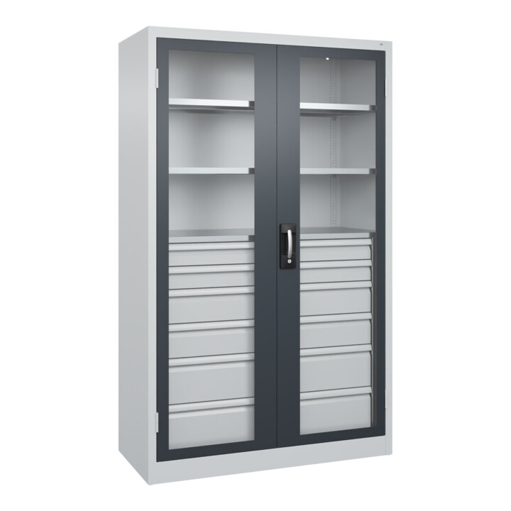 C+P Armoire à charges lourdes Acurado Pro 1950 x 1200 x 500 mm 7035/7016
