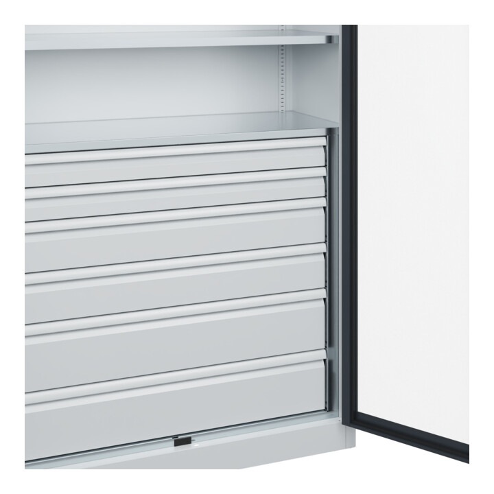 C+P Armoire à charges lourdes Acurado Pro 1950 x 1200 x 500 mm 7035/7016