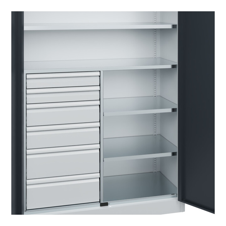 C+P Armoire à charges lourdes Acurado Pro 1950 x 1200 x 500 mm 7035/7016