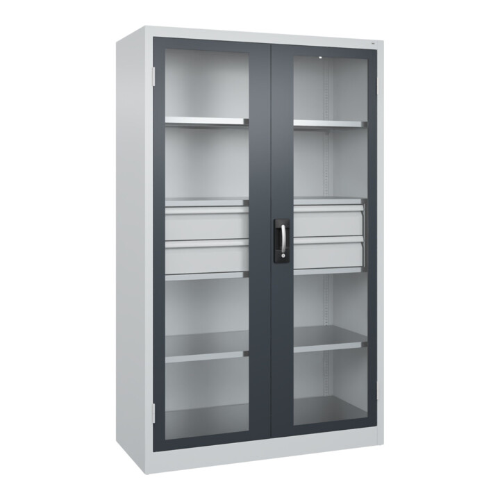 C+P Armoire à charges lourdes Acurado Pro 1950 x 1200 x 500 mm 7035/7016