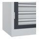 C+P Armoire à charges lourdes Acurado Pro 1950 x 1200 x 500 mm 7035/7016