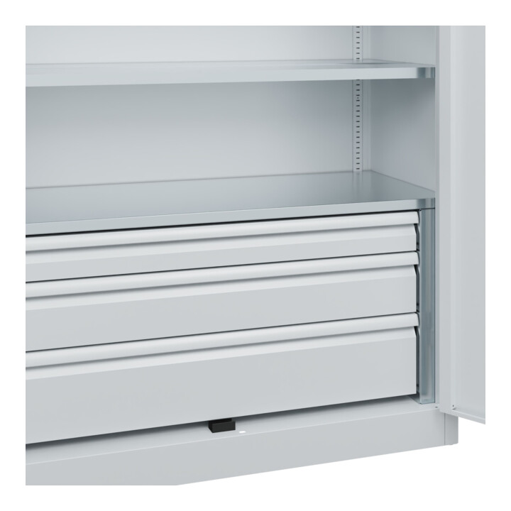 C+P Armoire à charges lourdes Acurado Pro 1950 × 1200 × 500 mm 7035/7035