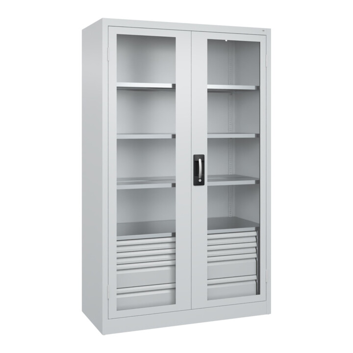 C+P Armoire à charges lourdes Acurado Pro 1950 x 1200 x 500 mm 7035/7035
