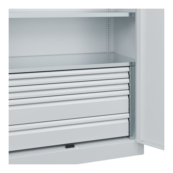 C+P Armoire à charges lourdes Acurado Pro 1950 × 1200 × 500 mm 7035/7035