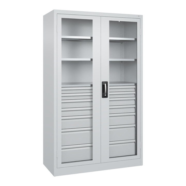 C+P Armoire à charges lourdes Acurado Pro 1950 × 1200 × 500 mm 7035/7035