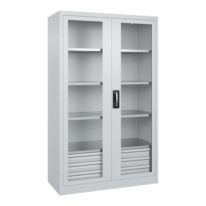 C+P Armoire à charges lourdes Acurado Pro 1950 × 1200 × 500 mm 7035/7035