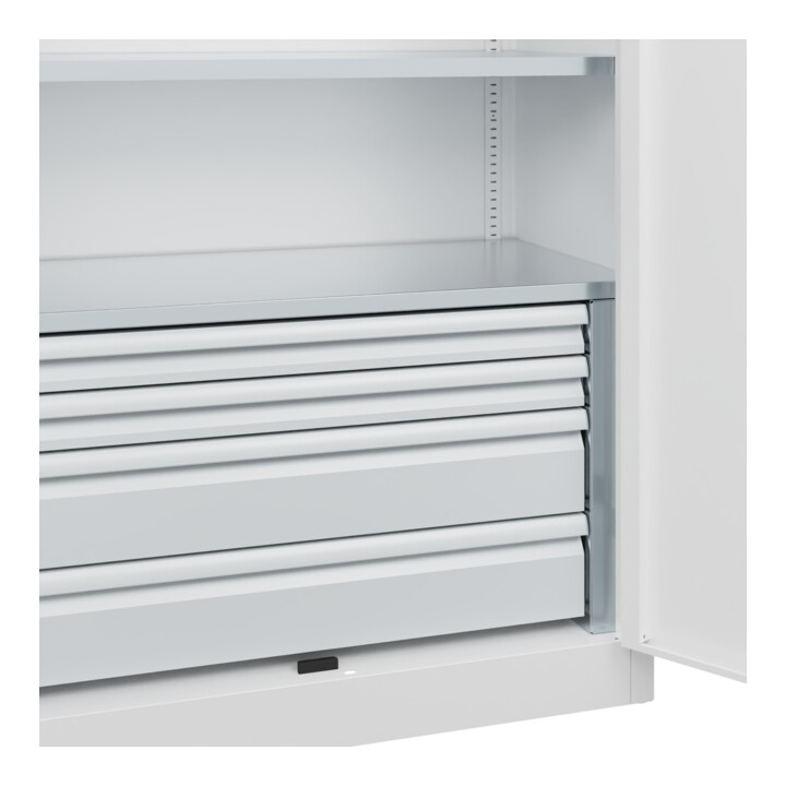 C+P Armoire à charges lourdes Acurado Pro 1950 x 1200 x 500 mm blanc