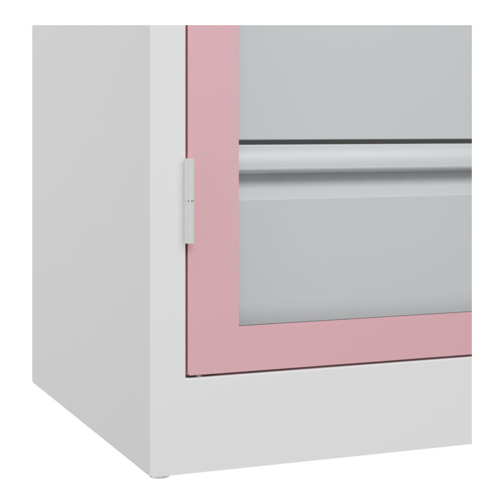 C+P Armoire à charges lourdes Acurado Pro 1950 × 1200 × 500 mm blanc/rose