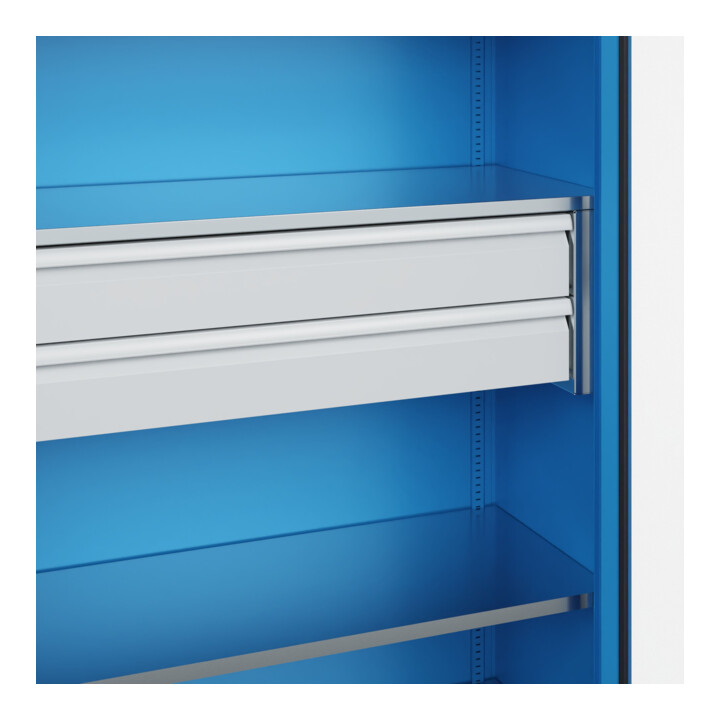 C+P Armoire à charges lourdes Acurado Pro 1950 × 1200 × 500 mm bleu
