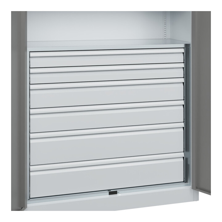 C+P Armoire à charges lourdes Acurado Pro 1950 × 1200 × 500 mm gris