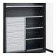 C+P Armoire à charges lourdes Acurado Pro 1950 x 1200 x 500 mm noir-gris