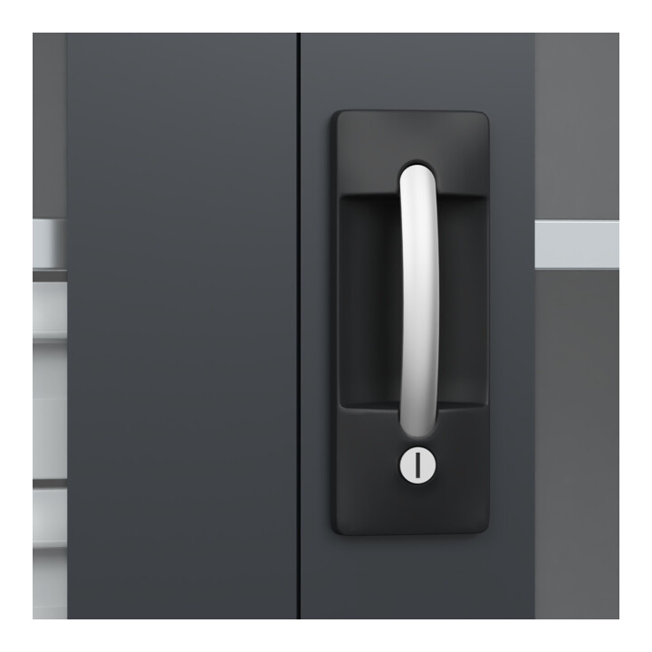 C+P Armoire à charges lourdes Acurado Pro 1950 x 1200 x 500 mm noir-gris