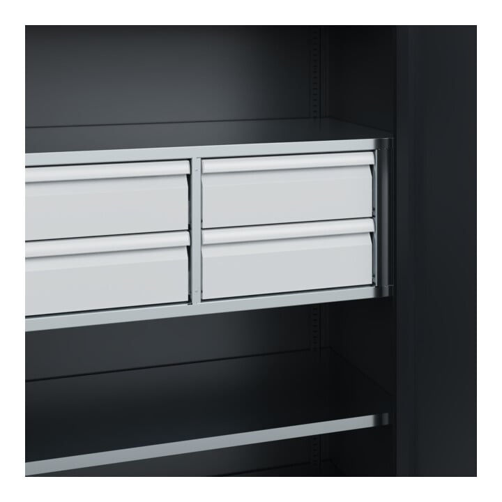 C+P Armoire à charges lourdes Acurado Pro 1950 x 1200 x 500 mm noir-gris