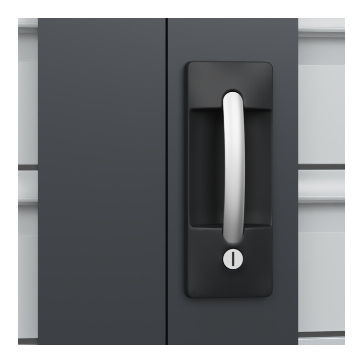 C+P Armoire à charges lourdes Acurado Pro 1950 x 1200 x 500 mm noir-gris