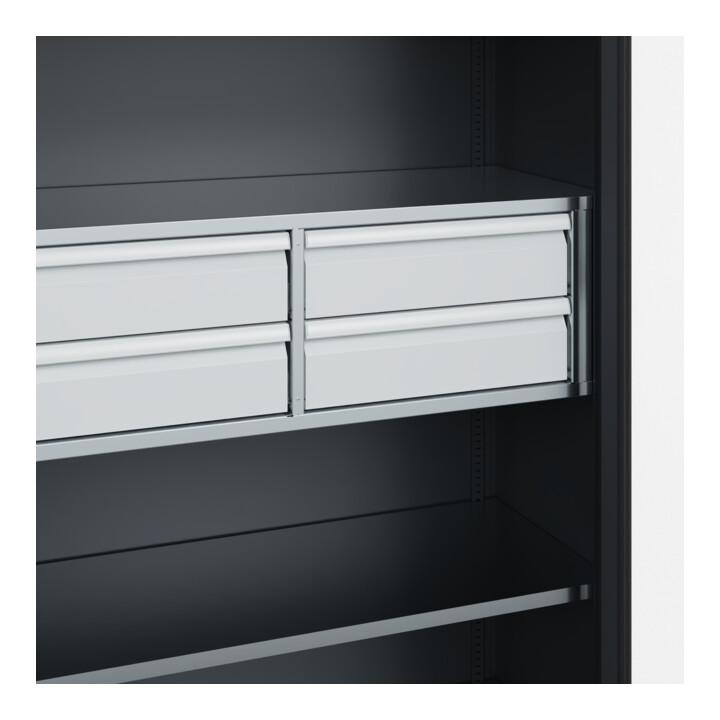 C+P Armoire à charges lourdes Acurado Pro 1950 x 1200 x 500 mm noir-gris