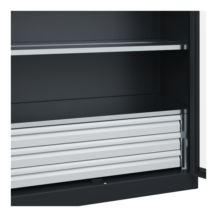 C+P Armoire à charges lourdes Acurado Pro 1950 x 1200 x 500 mm noir-gris