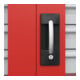 C+P Armoire à charges lourdes Acurado Pro 1950 x 1200 x 500 mm rouge