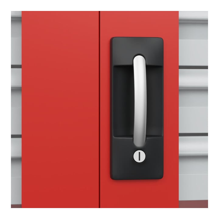 C+P Armoire à charges lourdes Acurado Pro 1950 x 1200 x 500 mm rouge