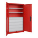 C+P Armoire à charges lourdes Acurado Pro 1950 x 1200 x 500 mm rouge