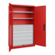 C+P Armoire à charges lourdes Acurado Pro 1950 x 1200 x 500 mm rouge