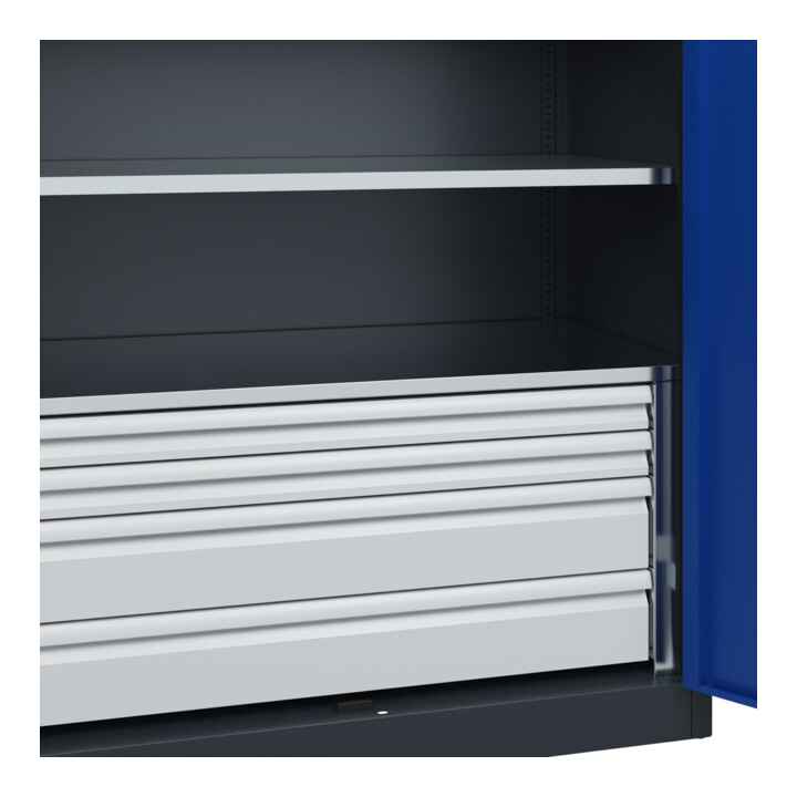 C+P Armoire à charges lourdes Acurado Pro 1950 x 1200 x 600 mm 7016/5010
