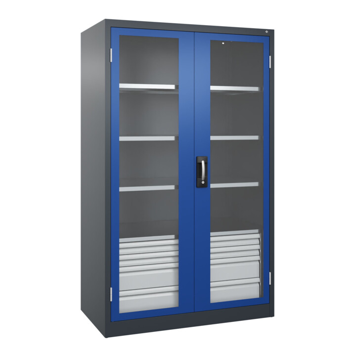 C+P Armoire à charges lourdes Acurado Pro 1950 x 1200 x 600 mm 7016/5010
