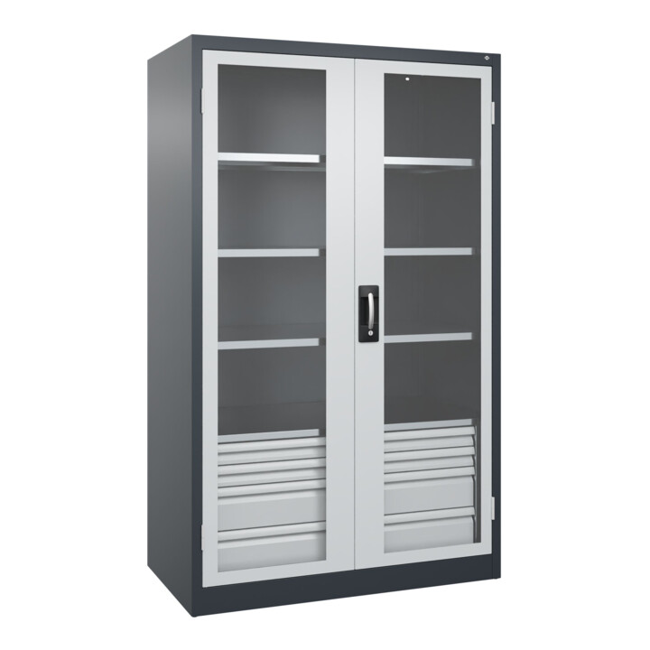 C+P Armoire à charges lourdes Acurado Pro 1950 × 1200 × 600 mm 7016/7035