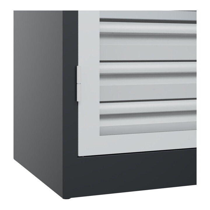C+P Armoire à charges lourdes Acurado Pro 1950 x 1200 x 600 mm 7021/7035
