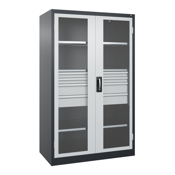C+P Armoire à charges lourdes Acurado Pro 1950 x 1200 x 600 mm 7021/7035