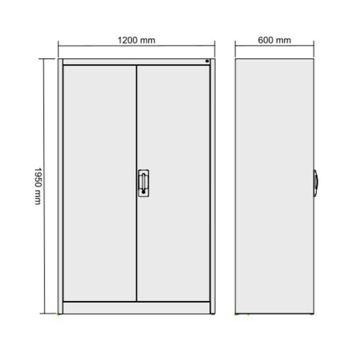 C+P Armoire à charges lourdes Acurado Pro 1950 x 1200 x 600 mm 7035/3003