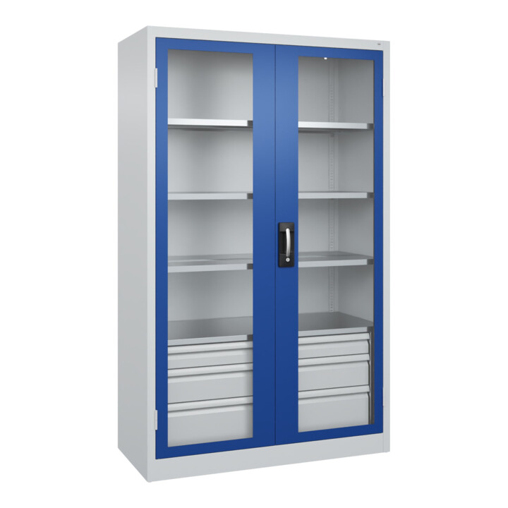 C+P Armoire à charges lourdes Acurado Pro 1950 x 1200 x 600 mm 7035/5010