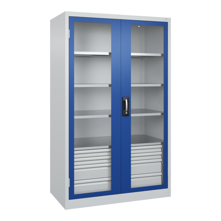 C+P Armoire à charges lourdes Acurado Pro 1950 x 1200 x 600 mm 7035/5010