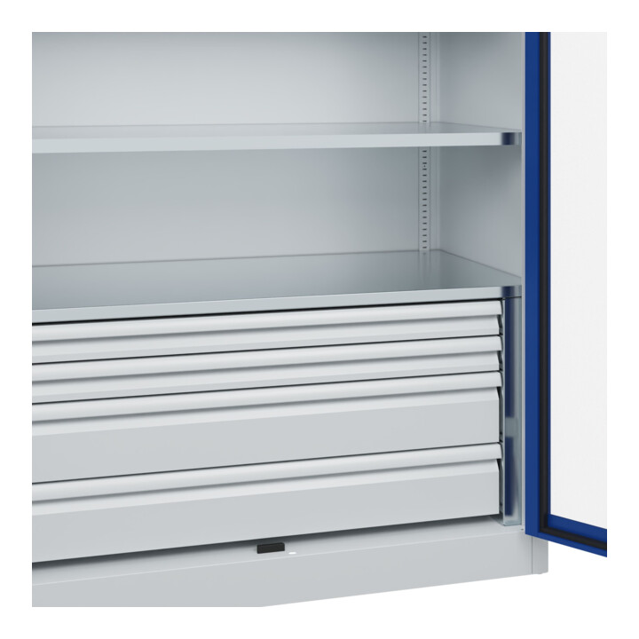 C+P Armoire à charges lourdes Acurado Pro 1950 x 1200 x 600 mm 7035/5010